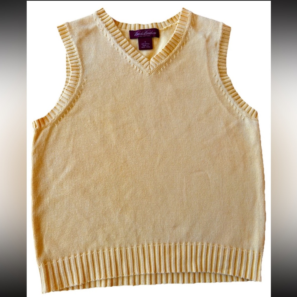 Brooks Brothers Yellow Sleeveless Sweater